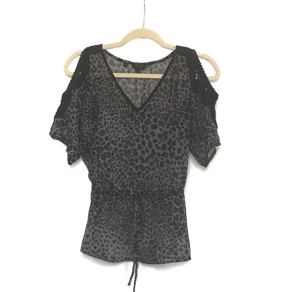 Guess Tops - Guess top, cold shoulder, sheer size small